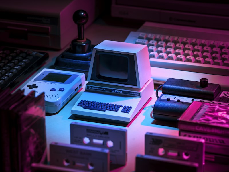 Founder at a retro gaming desk